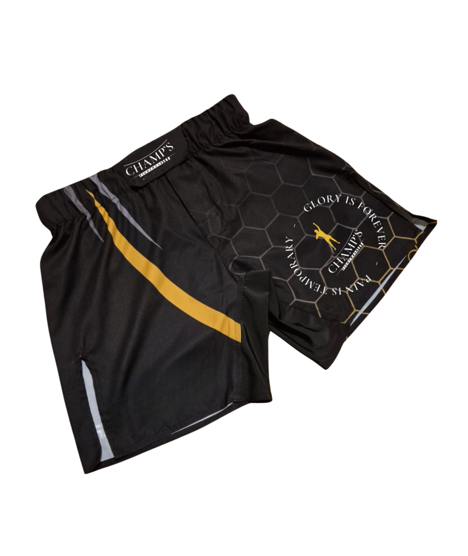Champs MMA Shorts Black GOLD Edition