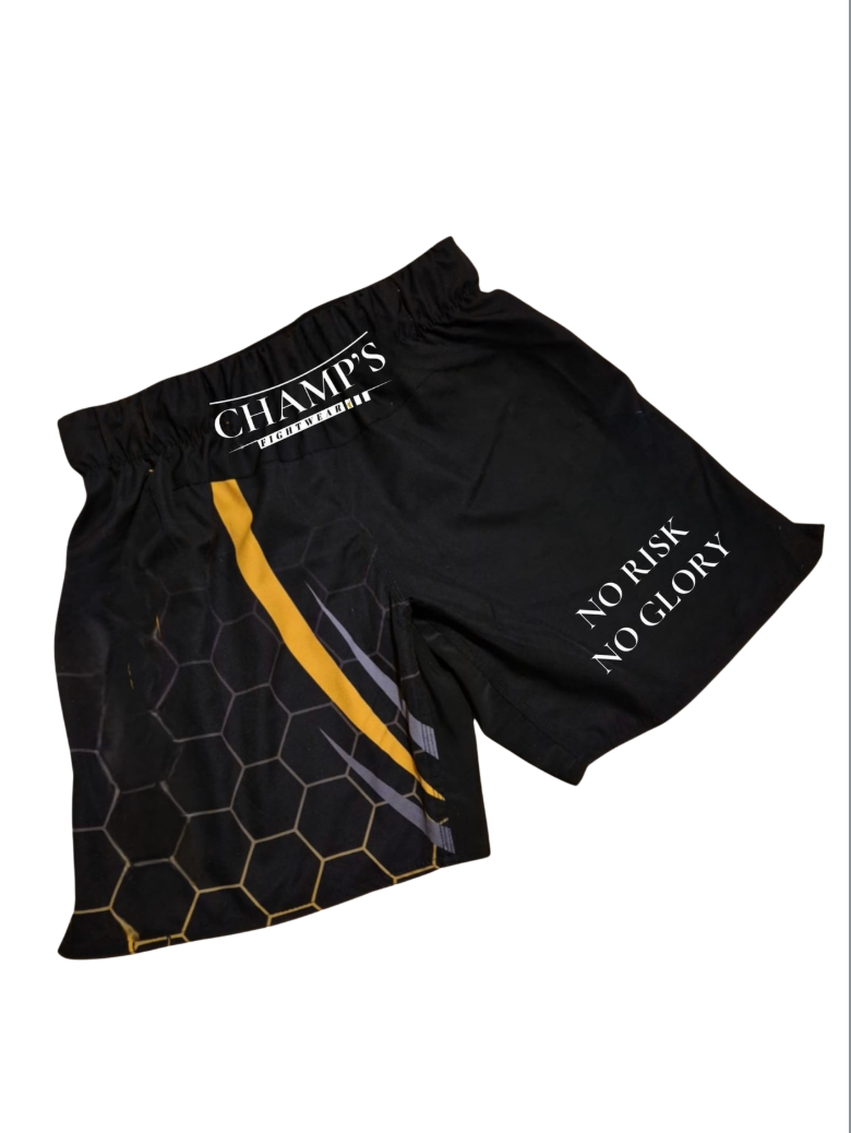 Champs MMA Shorts Black GOLD Edition - Image 2