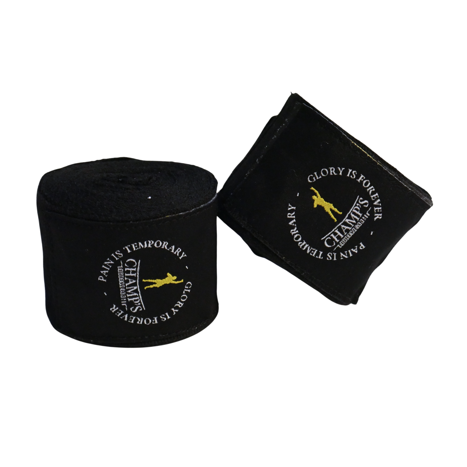 Champs ProWraps – 4.5m Elastic Hand Wraps (Black/Gold Edition)