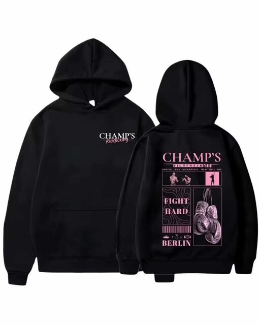 Premium Champs Fightwear Black/Pink Hoodie