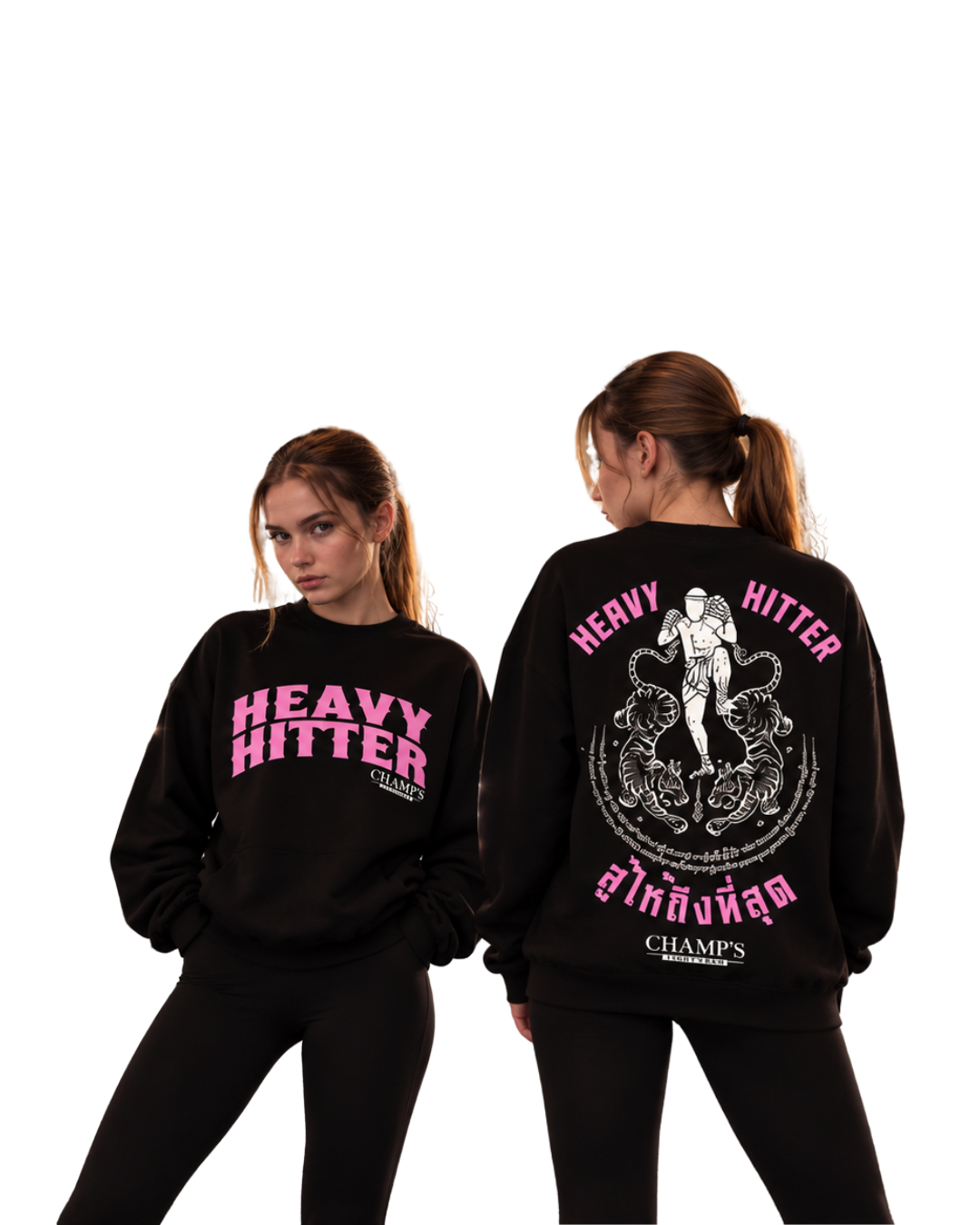 heavy hitter sweat shirt pink Champs fightwear