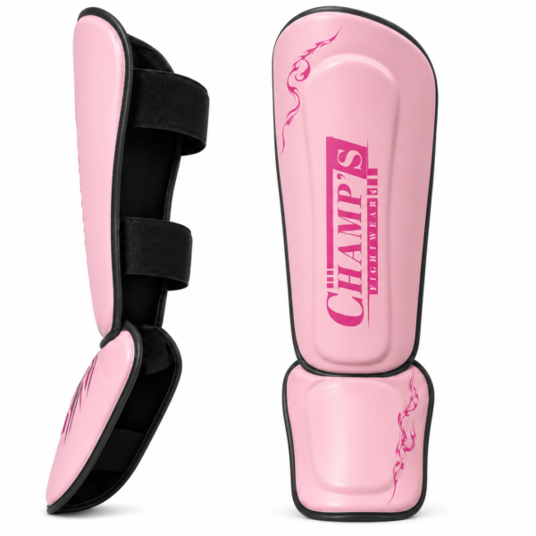 pink shinguards tribal series champs fightwear
