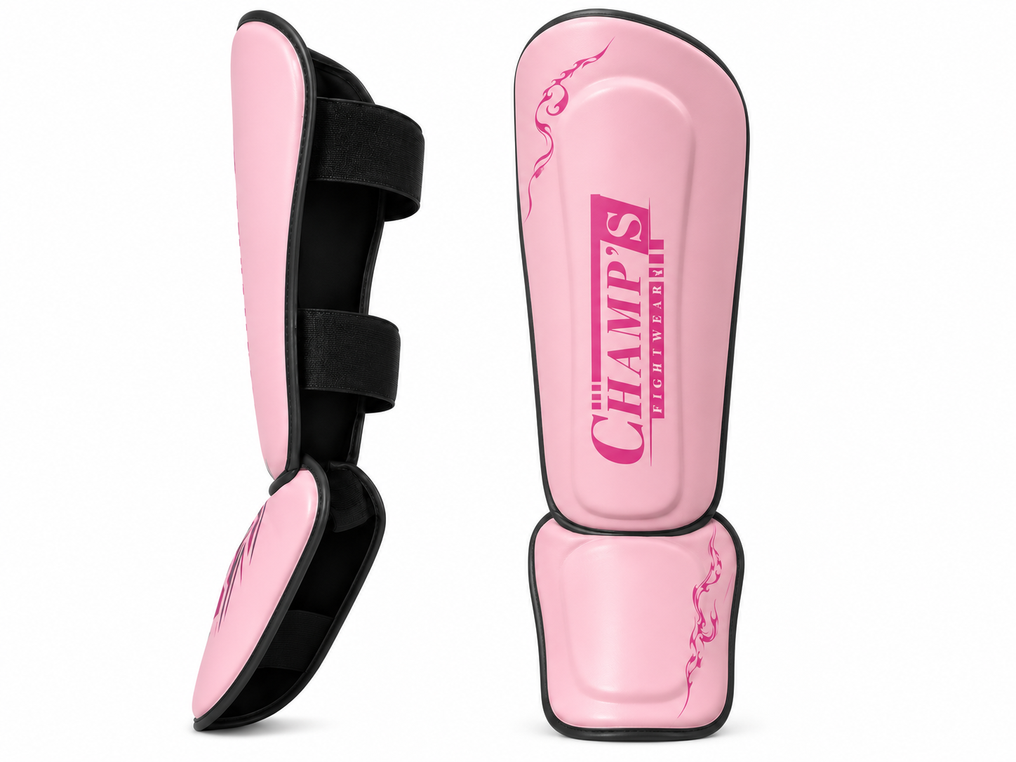 pink shinguards tribal series champs fightwear